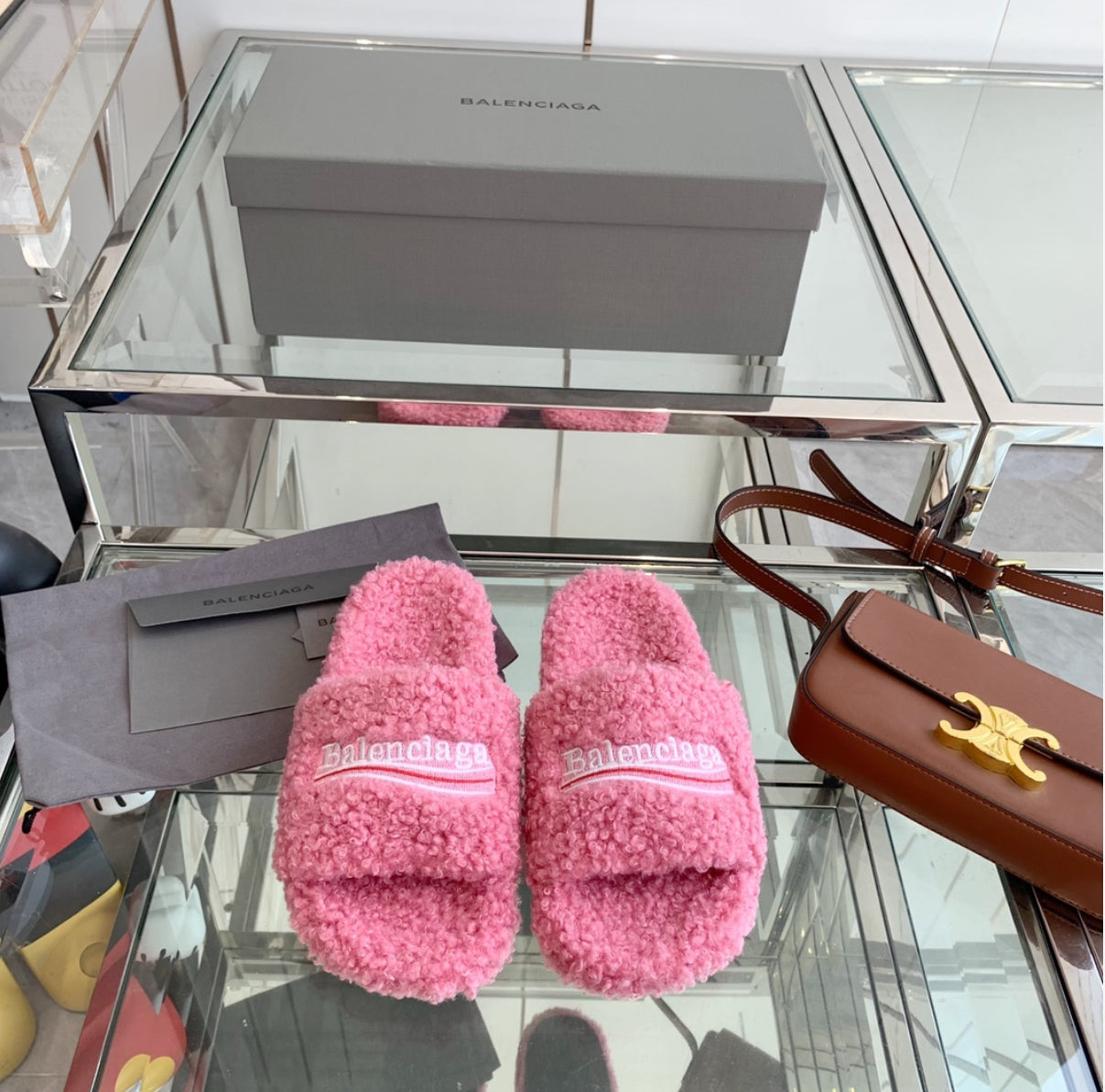 BALENCI FURRY SLIPPERS