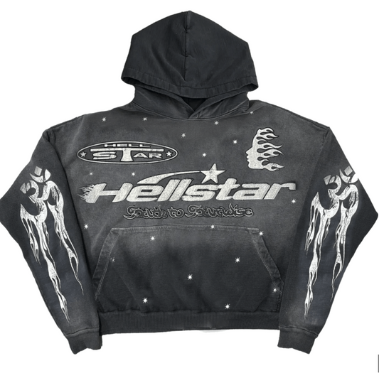 GREY H.STAR HOODIE