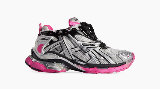 PINK AND SILVER MESH RUNNERS
